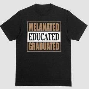 Melanated Educated Graduated Women's T-shirt Black